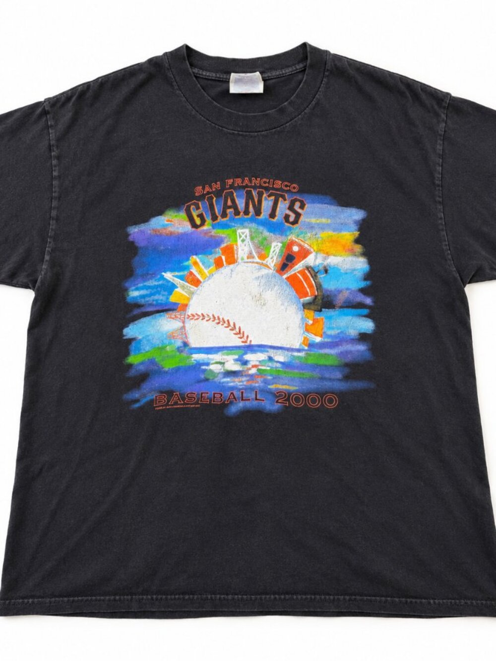 Vintage 2000 San Francisco Giants Baseball Graphic Tee Hanes Beefy T XXL